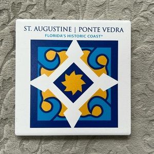 Saint Augustine - Ponte Vedra Florida Historic Coast Coaster  4”x4” New!